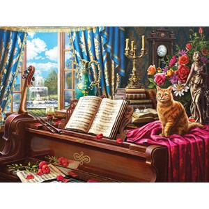 SunsOut (42936) - "Grand Piano Cat" - 1000 pièces