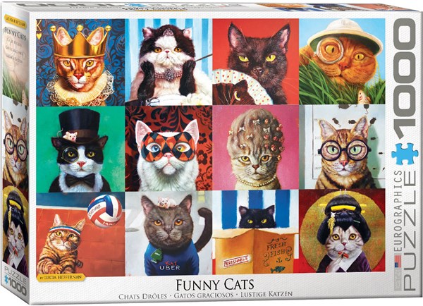 Eurographics (6000-5522) - Lucia Heffernan: "Funny Cats" - 1000 pièces