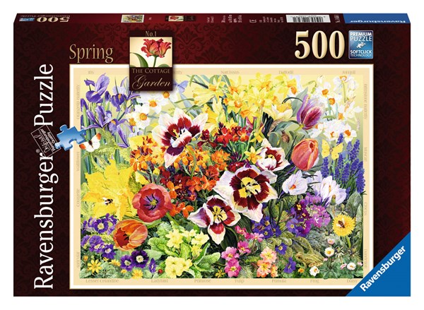 Ravensburger (14658) - "The Cottage Garden No 1, Spring" - 500 pièces