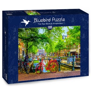 Bluebird Puzzle (70211) - "Red Bike in Amsterdam" - 1000 pièces