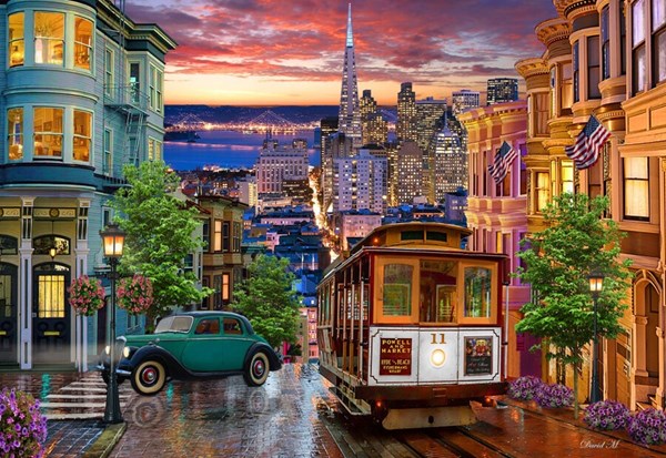 Bluebird Puzzle (70293) - "San Francisco Trolley" - 1000 pièces