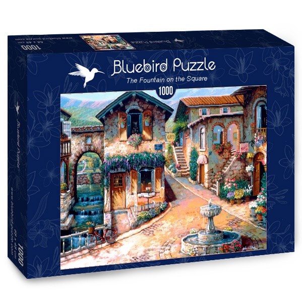 Bluebird Puzzle (70120) - "The Fountain on the Square" - 1000 pièces