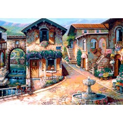 Bluebird Puzzle (70120) - "The Fountain on the Square" - 1000 pièces
