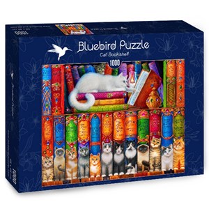 Bluebird Puzzle (70216) - "Cat Bookshelf" - 1000 pièces