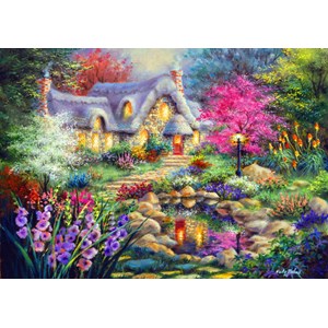 Bluebird Puzzle (70060) - Nicky Boehme: "Cottage Pond" - 1500 pièces