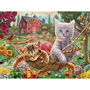 SunsOut (51824) - Adrian Chesterman: "Cats on the Farm" - 1000 pièces