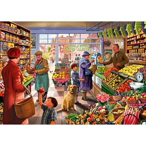 Bluebird Puzzle (70232) - Steve Crisp: "Village Greengrocer" - 1000 pièces