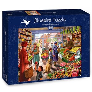 Bluebird Puzzle (70232) - Steve Crisp: "Village Greengrocer" - 1000 pièces