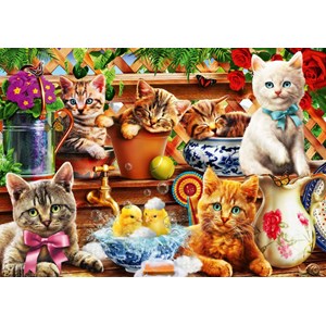 Bluebird Puzzle (70241) - Adrian Chesterman: "Kittens in the Potting Shed" - 1000 pièces