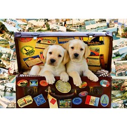 Bluebird Puzzle (70237) - "Two Travel Puppies" - 1000 pièces