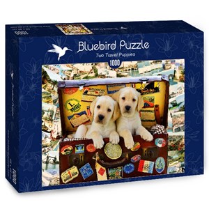 Bluebird Puzzle (70237) - "Two Travel Puppies" - 1000 pièces