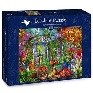Bluebird Puzzle (70248) - Ciro Marchetti: "Tropical Green House" - 1000 pièces