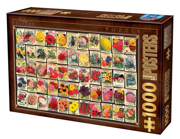 D-Toys (74492) - "Fleurs" - 1000 pièces