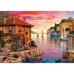 Art Puzzle (5374) - "The Mediterranean Harbour" - 1500 pièces