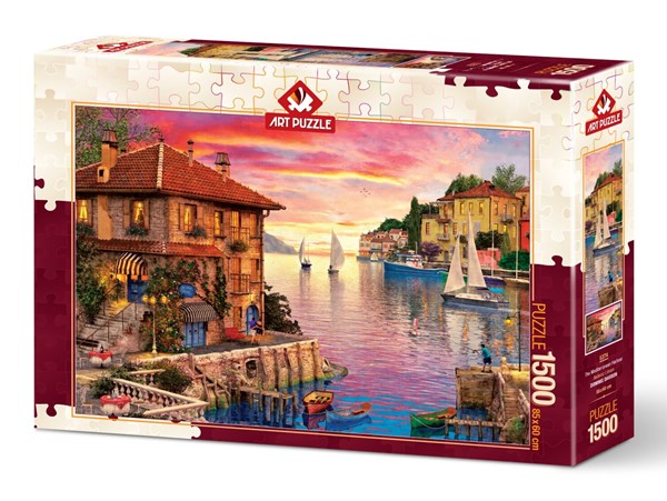 Art Puzzle (5374) - "The Mediterranean Harbour" - 1500 pièces