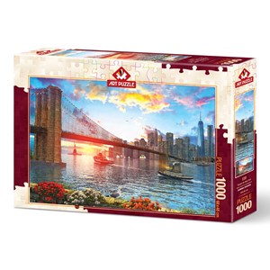 Art Puzzle (5185) - "Sunset on New York" - 1000 pièces