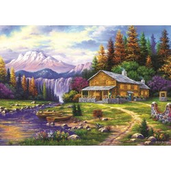 Art Puzzle (4230) - "Sunset on the Mountains" - 1000 pièces