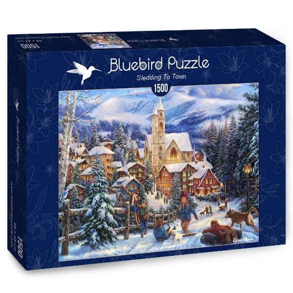 Bluebird Puzzle (70053) - Chuck Pinson: "Sledding To Town" - 1500 pièces