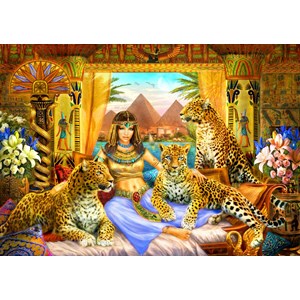 Bluebird Puzzle (70198) - "Egyptian Queen of the Leopards" - 2000 pièces