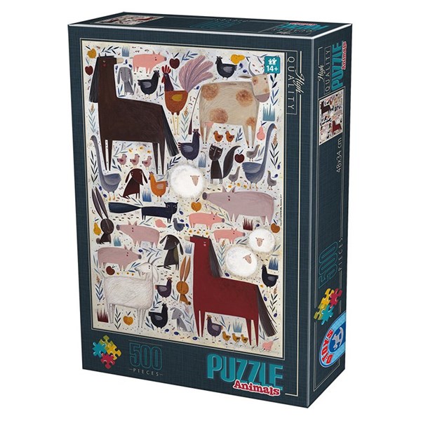 D-Toys (74348) - Kurti Andrea: "Farm Animals" - 500 pièces