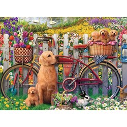 Ravensburger (15036) - "Cute dogs in the garden" - 500 pièces