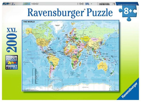 Ravensburger (12890) - "Carte du Monde Enfant" - 200 pièces