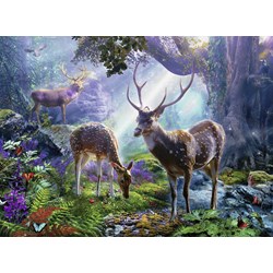 Ravensburger (14828) - "Cerfs dans la Forêt" - 500 pièces