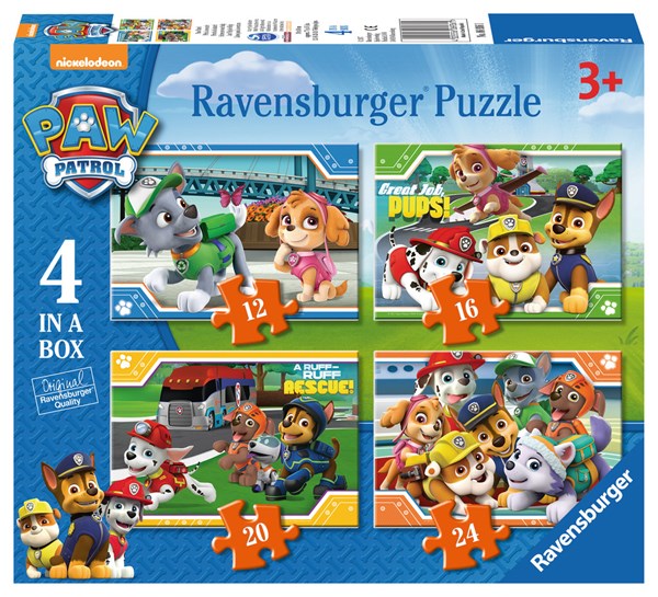 Ravensburger (06936) - "Paw Patrol" - 12 16 20 24 pièces
