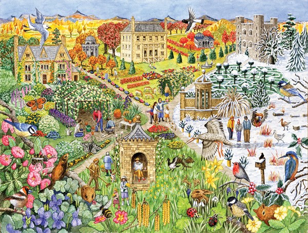 SunsOut (52439) - "English Country Life through the seasons" - 500 pièces