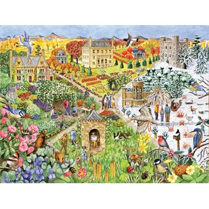 SunsOut (52439) - "English Country Life through the seasons" - 500 pièces