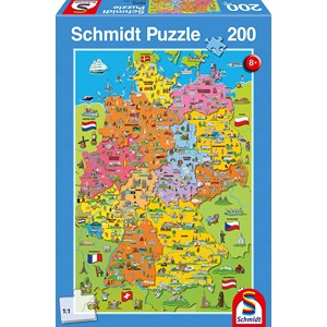 Schmidt Spiele (56312) - "Map of Germany with Pictures" - 200 pièces