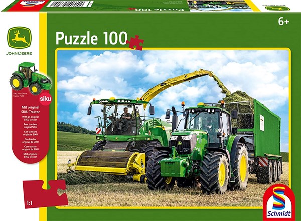 Schmidt Spiele (56315) - "John Deere 649M Tractor with 8500i Harvester" - 100 pièces