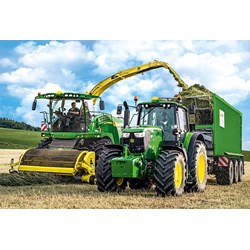 Schmidt Spiele (56315) - "John Deere 649M Tractor with 8500i Harvester" - 100 pièces