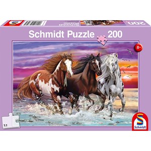 Schmidt Spiele (56356) - "Trio of Wild Horses" - 200 pièces