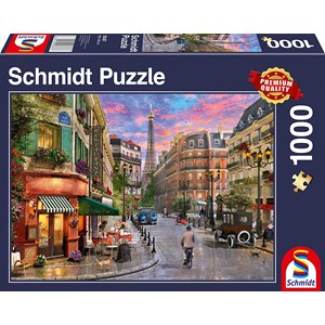 Schmidt Spiele (58387) - "Street to The Eiffel Tower" - 1000 pièces