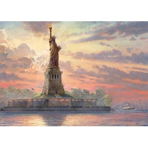 Schmidt Spiele (59498) - Thomas Kinkade: "Statue of Liberty" - 1000 pièces