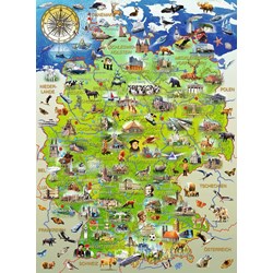Ravensburger (10049) - "Carte de l'Allemagne" - 150 pièces