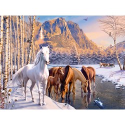 Ravensburger (12690) - "Winter Horses" - 200 pièces