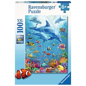 Ravensburger (12889) - "Pod of Dolphins" - 100 pièces
