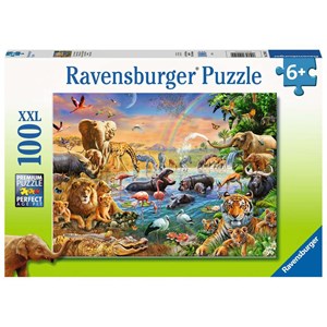 Ravensburger (12910) - "Savannah Jungle Waterhole" - 100 pièces