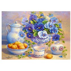 Trefl (10466) - "Blue Bouquet" - 1000 pièces