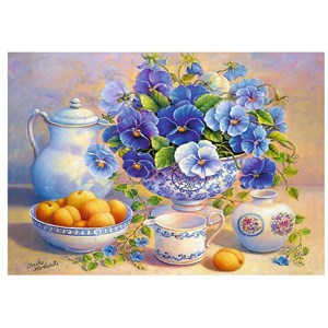 Trefl (10466) - "Blue Bouquet" - 1000 pièces