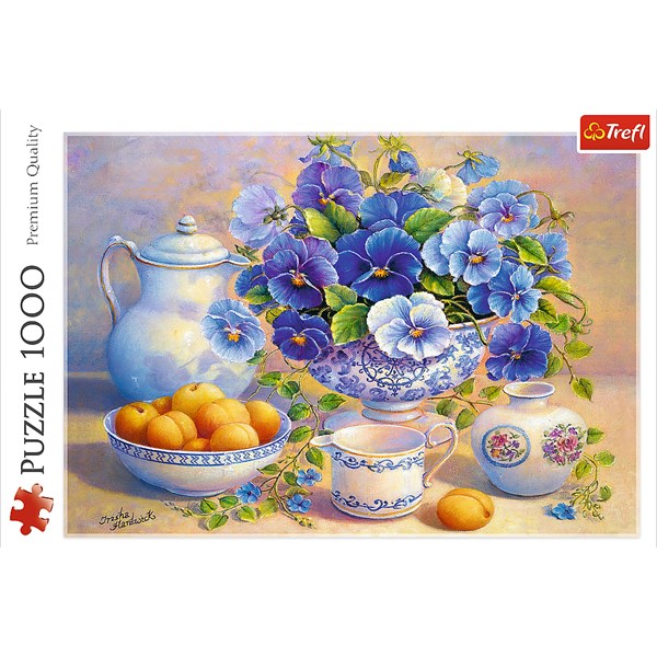 Trefl (10466) - "Blue Bouquet" - 1000 pièces