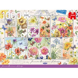 Jumbo (18812) - Janneke Brinkman: "Flower Stamps Summer" - 1000 pièces