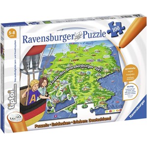 Ravensburger (00831) - "Tiptoi, Puzzlen, Entdecken, Erleben, Deutschland" - 100 pièces