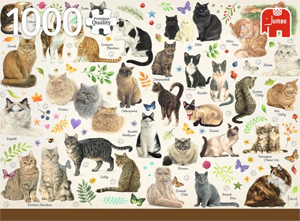 Jumbo (18595) - Francien van Westering: "Cats Poster" - 1000 pièces