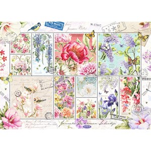 Jumbo (18597) - "Flower Stamps" - 1000 pièces