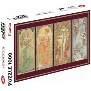 Piatnik (5576) - Alphonse Mucha: "The seasons" - 1000 pièces