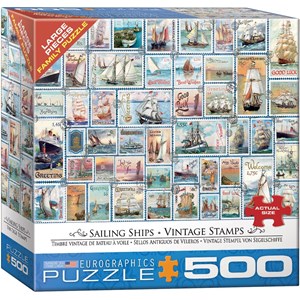 Eurographics (8500-5357) - Barbara Behr: "Sailing Ships Vintage Stamps" - 500 pièces