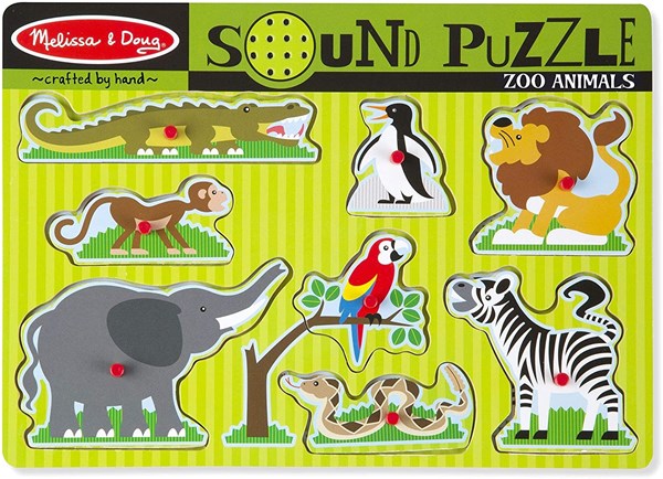 Melissa and Doug (10727) - "Zoo Animals, Sound Puzzle" - 9 pièces